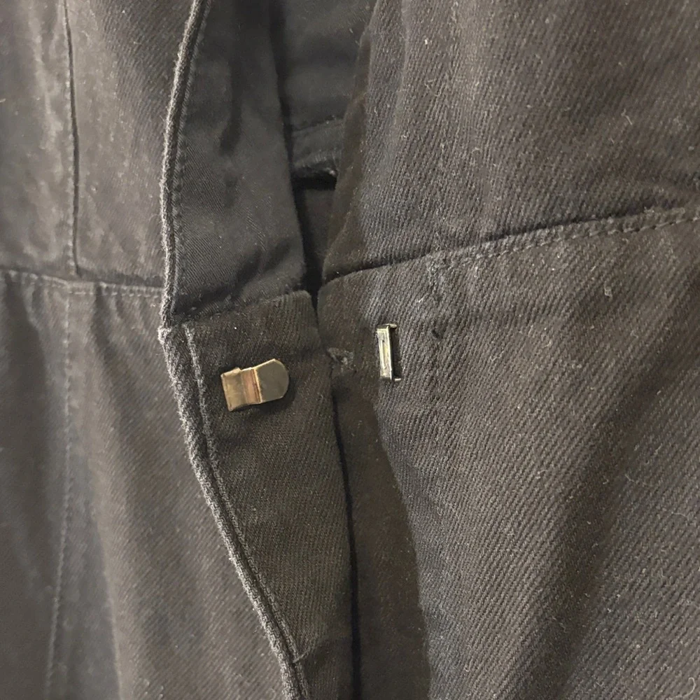 Toast Elegant Black Denim Sleeveless Jumpsuit Dress - Picture 6 of 8